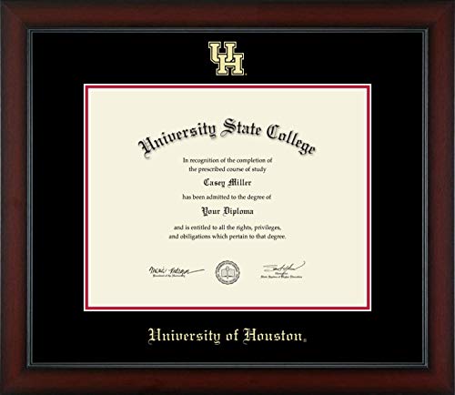 University of Houston - Officially Licensed - Gold Embossed Diploma Frame - Document Size 14" x 11"