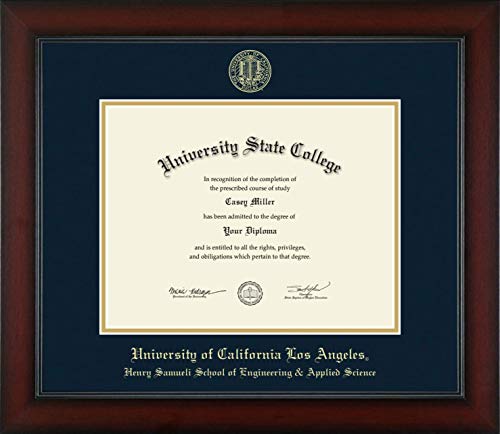 University of California Los Angeles Henry Samueli School of Engineering & Applied Science - Officially Licensed - Gold Embossed Diploma Frame - Document Size 11" x 8.5"