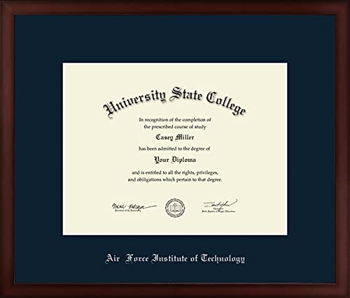 Air Force Institute of Technology - Officially Licensed - Silver Embossed Diploma Frame - Document Size 13" x 10"