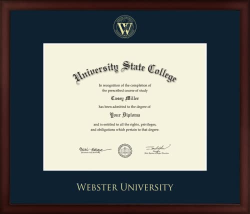 Webster University - Officially Licensed - Gold Embossed Diploma Frame - Document Size 13.75" x 10.75"