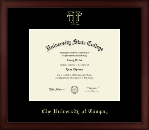 University of Tampa - Officially Licensed - Gold Embossed Diploma Frame - Document Size 10" x 8"