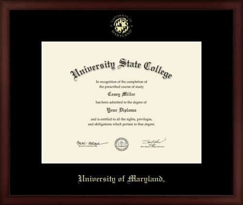 University of Maryland, College Park - Officially Licensed - Gold Embossed Diploma Frame - Document Size 17" x 13"