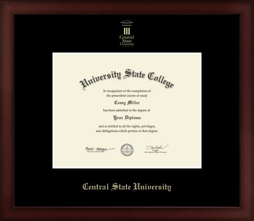 Central State University - Officially Licensed - Gold Embossed Diploma Frame - Document Size 9" x 7"