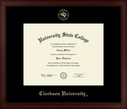 Clarkson University - Officially Licensed - Gold Embossed Diploma Frame - Document Size 11" x 8.5"