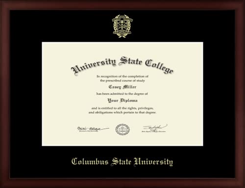 Columbus State University - Officially Licensed - Master's/PhD - Gold Embossed Diploma Frame - Document Size 17" x 11"