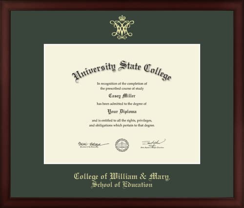 College of William & Mary School of Education - Officially Licensed - Gold Embossed Diploma Frame - Document Size 13" x 10"