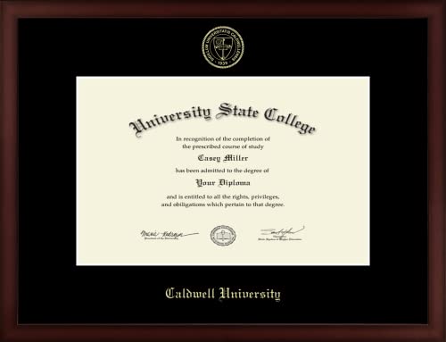 Caldwell University - Officially Licensed - PhD - Gold Embossed Diploma Frame - Document Size 17" x 11"