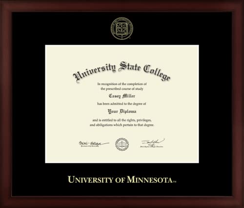 University of Minnesota Twin Cities - Officially Licensed - Gold Embossed Diploma Frame - Document Size 11" x 8.5"