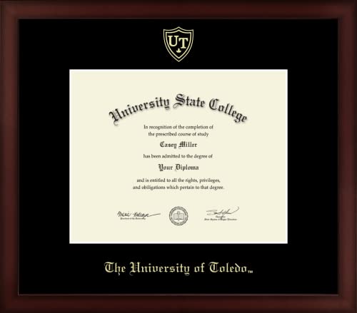 The University of Toledo - Officially Licensed - Bachelor's - Gold Embossed Diploma Frame - Document Size 10" x 8"