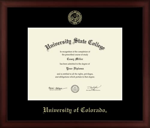 University of Colorado - Officially Licensed - Gold Embossed Diploma Frame - Document Size 11" x 8.5"