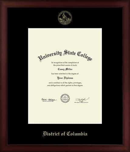 District of Columbia - Officially Licensed - Gold Embossed Official Seal Document Frame - Certificate Size 8.5" x 11"