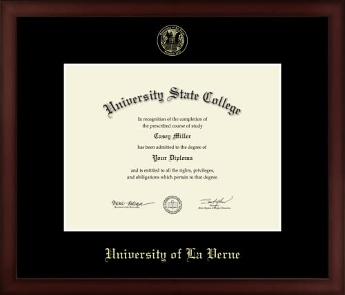 University of La Verne - Officially Licensed - Gold Embossed Diploma Frame - Document Size 11" x 8.5"