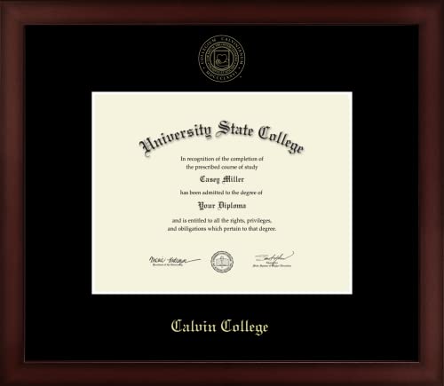 Calvin College - Officially Licensed - Gold Embossed Diploma Frame - Document Size 9" x 7"