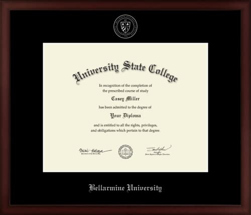 Bellarmine University - Officially Licensed - Silver Embossed Diploma Frame - Document Size 14" x 11"