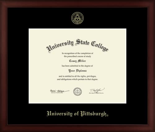 University of Pittsburgh at Bradford - Officially Licensed - Gold Embossed Diploma Frame - Document Size 11" x 8.5"