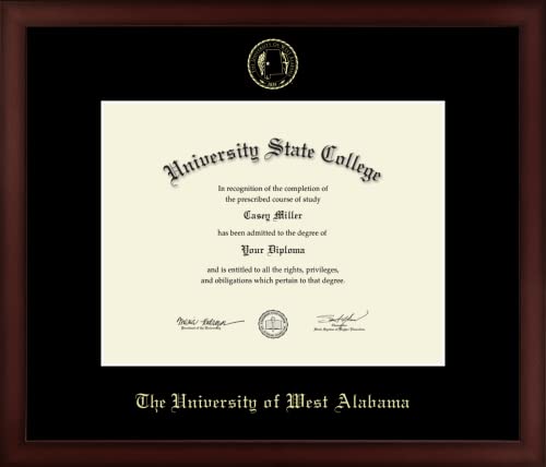 University of West Alabama - Officially Licensed - Gold Embossed Diploma Frame - Document Size 11" x 8.5"