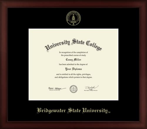 Bridgewater State University - Officially Licensed - Gold Embossed Diploma Frame - Document Size 10" x 8"