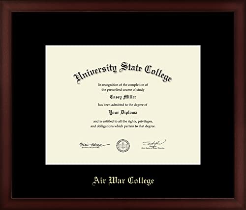 Air War College - Officially Licensed - Gold Embossed Diploma Frame - Document Size 11" x 8.5"