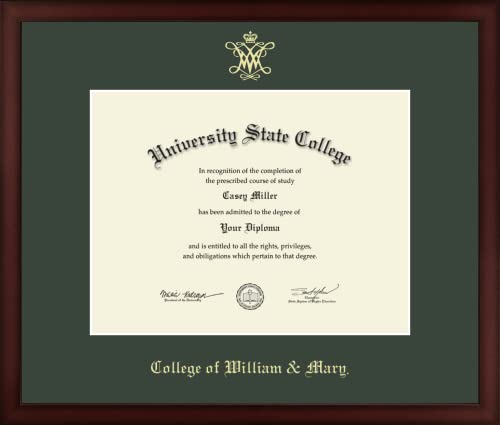 College of William & Mary - Officially Licensed - Gold Embossed Diploma Frame - Document Size 13" x 10"