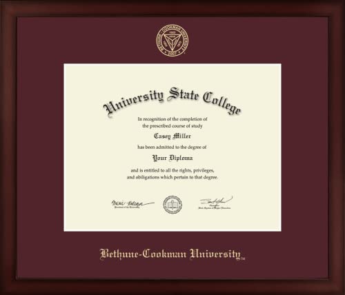 Bethune-Cookman University - Officially Licensed - Bachelor's - Gold Embossed Diploma Frame - Document Size 11" x 8.5"