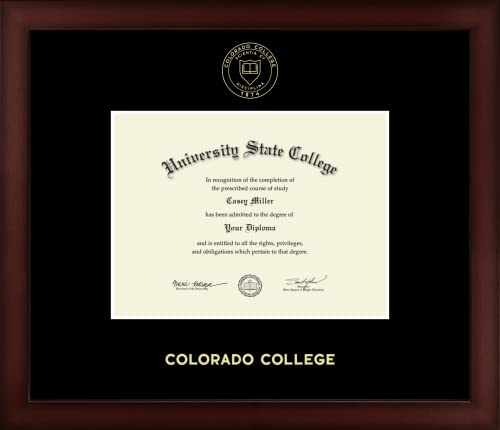 Colorado College - Officially Licensed - Gold Embossed Diploma Frame - Document Size 8" x 6"