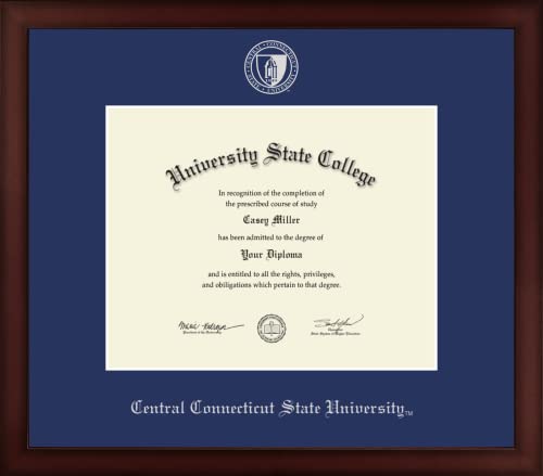 Central Connecticut State University - Officially Licensed - Bachelor's/Master's - Silver Embossed Diploma Frame - Document Size 10" x 8"