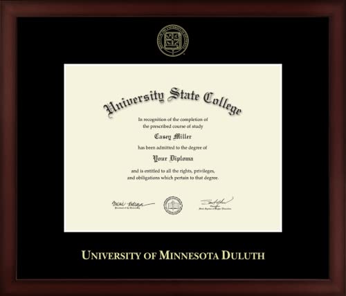 University of Minnesota Duluth - Officially Licensed - Gold Embossed Diploma Frame - Document Size 11" x 8.5"