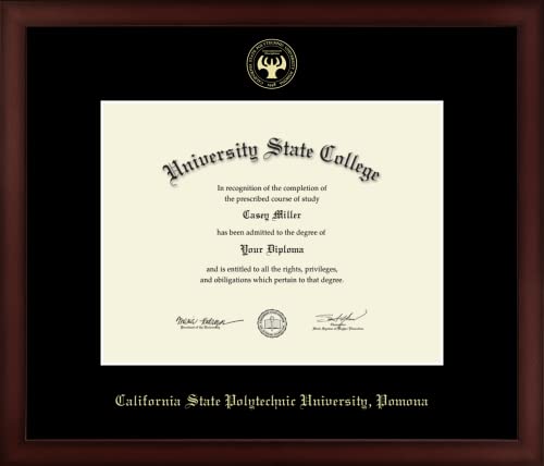 California State Polytechnic University, Pomona - Officially Licensed - Gold Embossed Diploma Frame - Document Size 11" x 8.5"