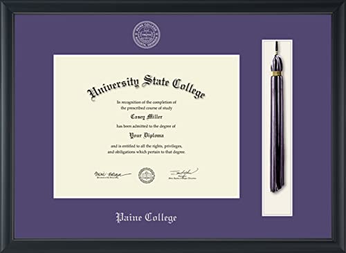 Paine College - Officially Licensed - Silver Embossed Tassel Diploma Frame - Document Size 11" x 8.5"