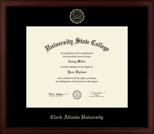 Clark Atlanta University - Officially Licensed - PhD - Gold Embossed Diploma Frame - Document Size 15" x 12"