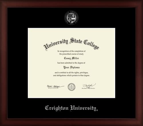 Creighton University - Officially Licensed - Bachelor's/Master's - Silver Embossed Diploma Frame - Document Size 10" x 8"