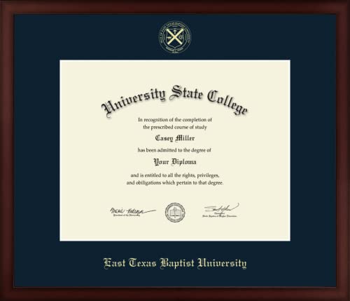 East Texas Baptist University - Officially Licensed - Gold Embossed Diploma Frame - Document Size 14" x 11"