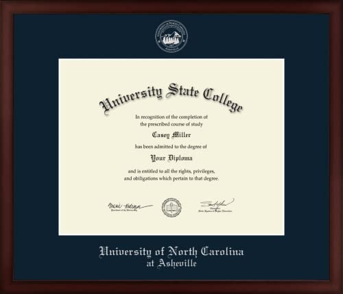 University of North Carolina Asheville - Officially Licensed - Gold Embossed Diploma Frame - Document Size 14" x 11"