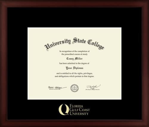 Florida Gulf Coast University - Officially Licensed - Bachelor's - Gold Embossed Diploma Frame - Document Size 11" x 8.5"