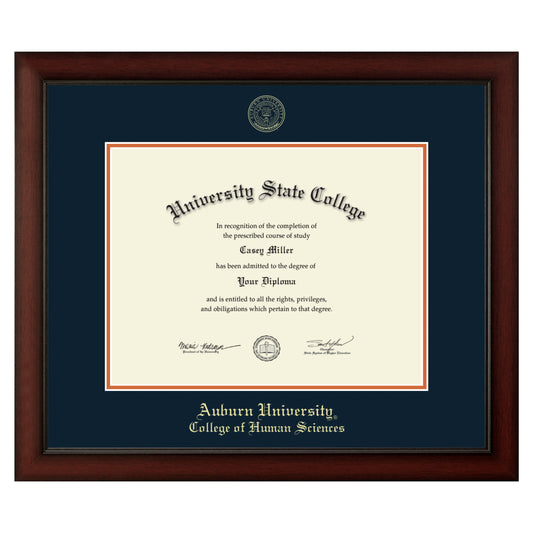 Auburn University College of Human Sciences - Officially Licensed - Gold Embossed Diploma Frame - Document Size 17" x 13"