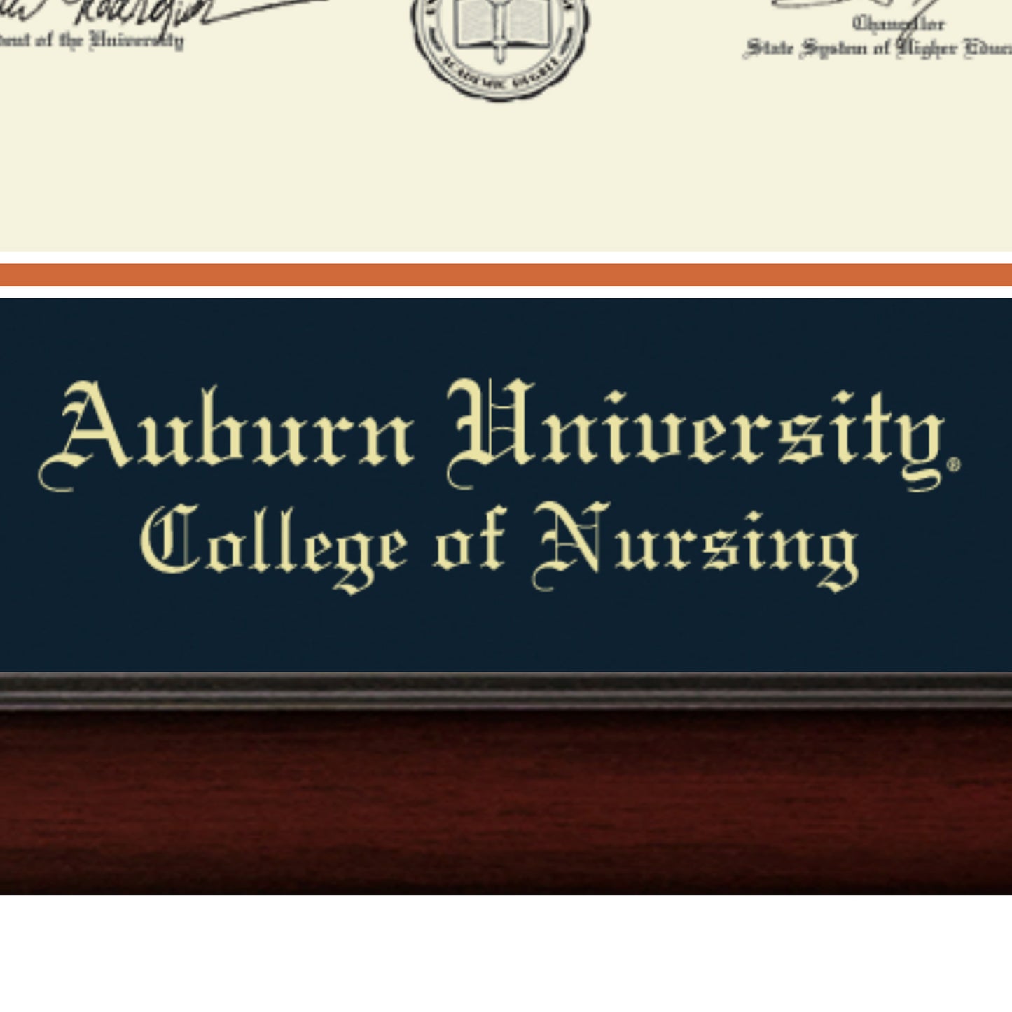 Auburn University College of Nursing - Officially Licensed - Gold Embossed Diploma Frame - Document Size 17" x 13"