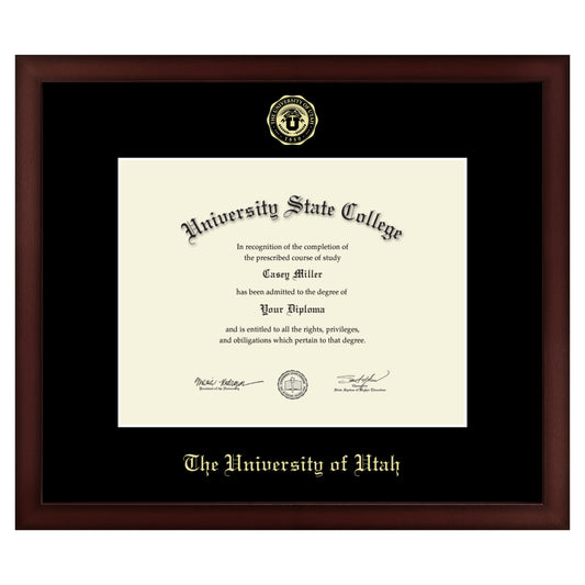 The University of Utah - Officially Licensed - Gold Embossed Diploma Frame - Document Size 11" x 8.5"