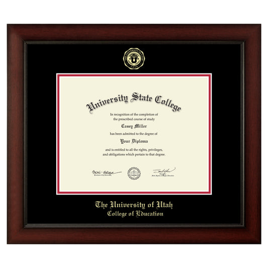 The University of Utah College of Education - Officially Licensed - Gold Embossed Diploma Frame - Document Size 11" x 8.5"