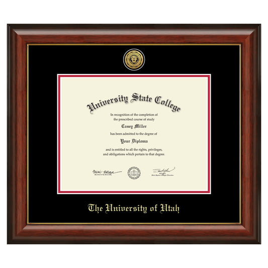 The University of Utah - Officially Licensed - Gold Medallion Diploma Frame - Document Size 11" x 8.5"