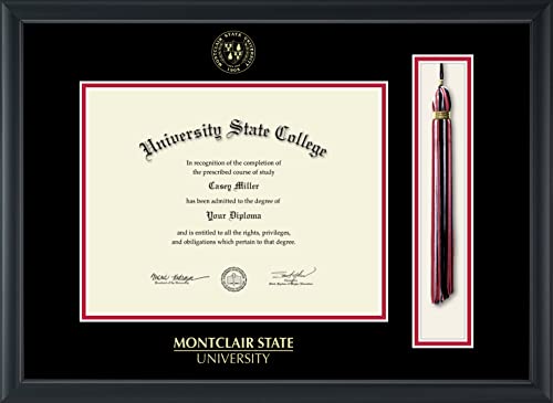 Montclair State University - Officially Licensed - Gold Embossed Tassel Diploma Frame - Document Size 11" x 8.5"