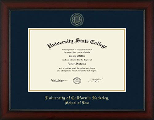 University of California Berkeley School of Law - Officially Licensed - Gold Embossed Diploma Frame - Document Size 17" x 11"