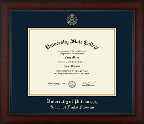 University of Pittsburgh School of Dental Medicine - Officially Licensed - Gold Embossed Diploma Frame - Document Size 11" x 8.5"