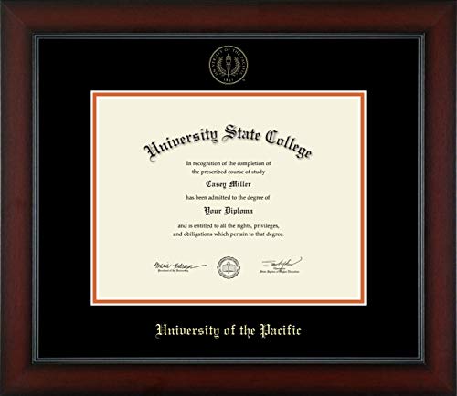 University of the Pacific - Officially Licensed - Gold Embossed Diploma Frame - Document Size 11" x 8.5"