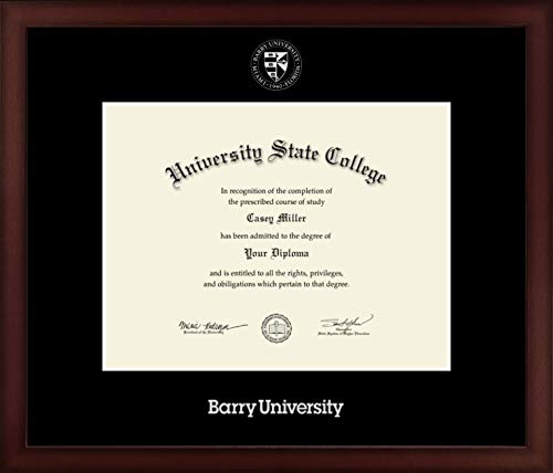 Barry University - Officially Licensed - Silver Embossed Diploma Frame - Document Size 11" x 8.5"