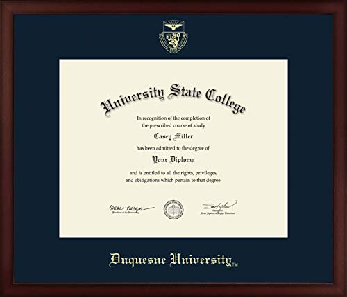 Duquesne University - Officially Licensed - PhD - Gold Embossed Diploma Frame - Document Size 14" x 11"