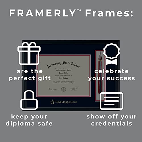 Lone Star College - Officially Licensed - Gold Embossed Tassel Diploma Frame - Document Size 11" x 8.5"