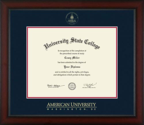 American University - Officially Licensed - Gold Embossed Diploma Frame - Document Size 14" x 11"