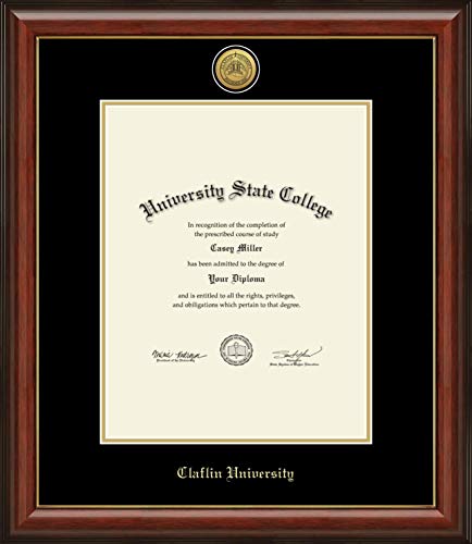 Claflin University - Officially Licensed - Gold Medallion Diploma Frame - Document Size 11" x 14"