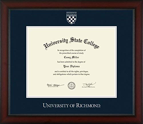 University of Richmond - Officially Licensed - Silver Embossed Diploma Frame - Document Size 14.5" x 11.5"