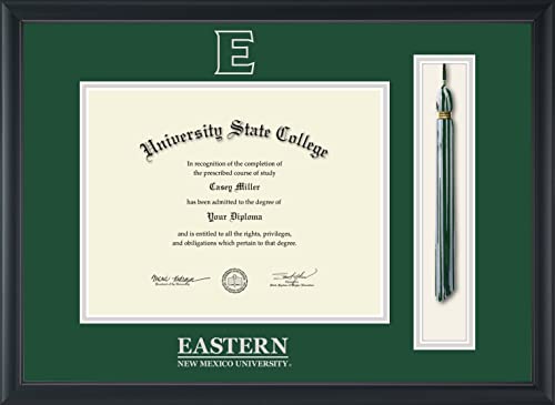 Eastern New Mexico University - Officially Licensed - Silver Embossed Tassel Diploma Frame - Document Size 11" x 8.5"